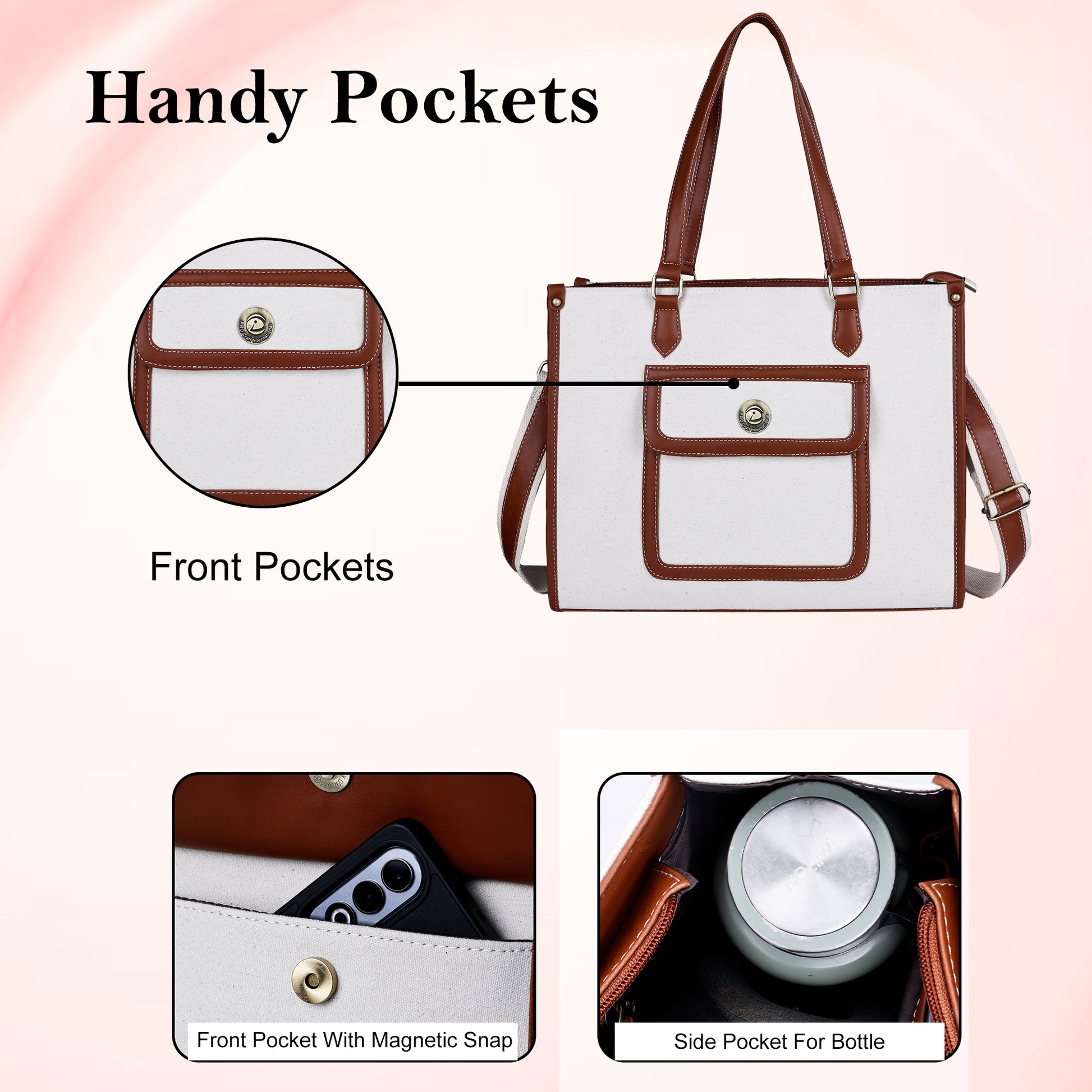 shoulder bag college for women with laptop compartment