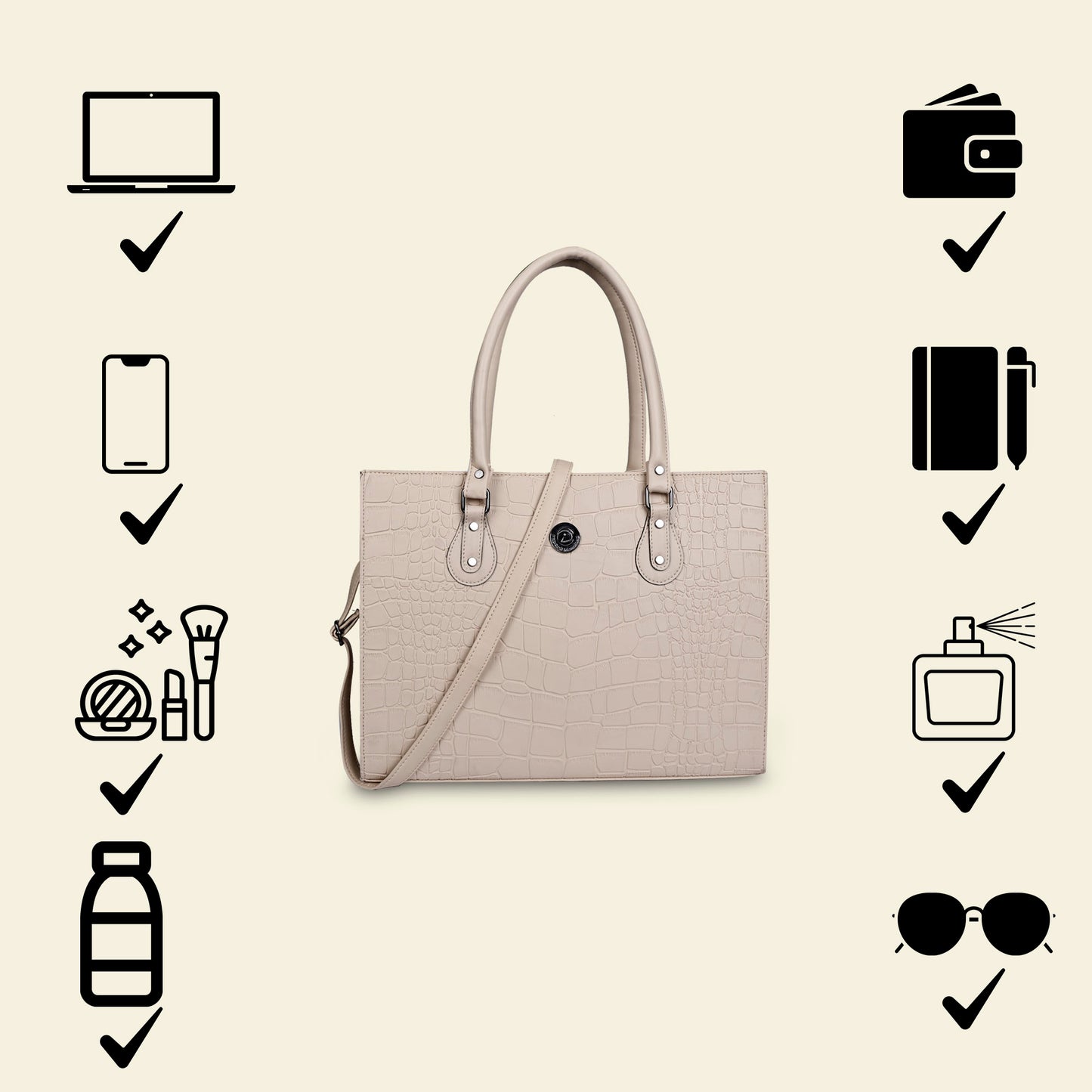 PRD Craft - Croco Laptop Bag for Women