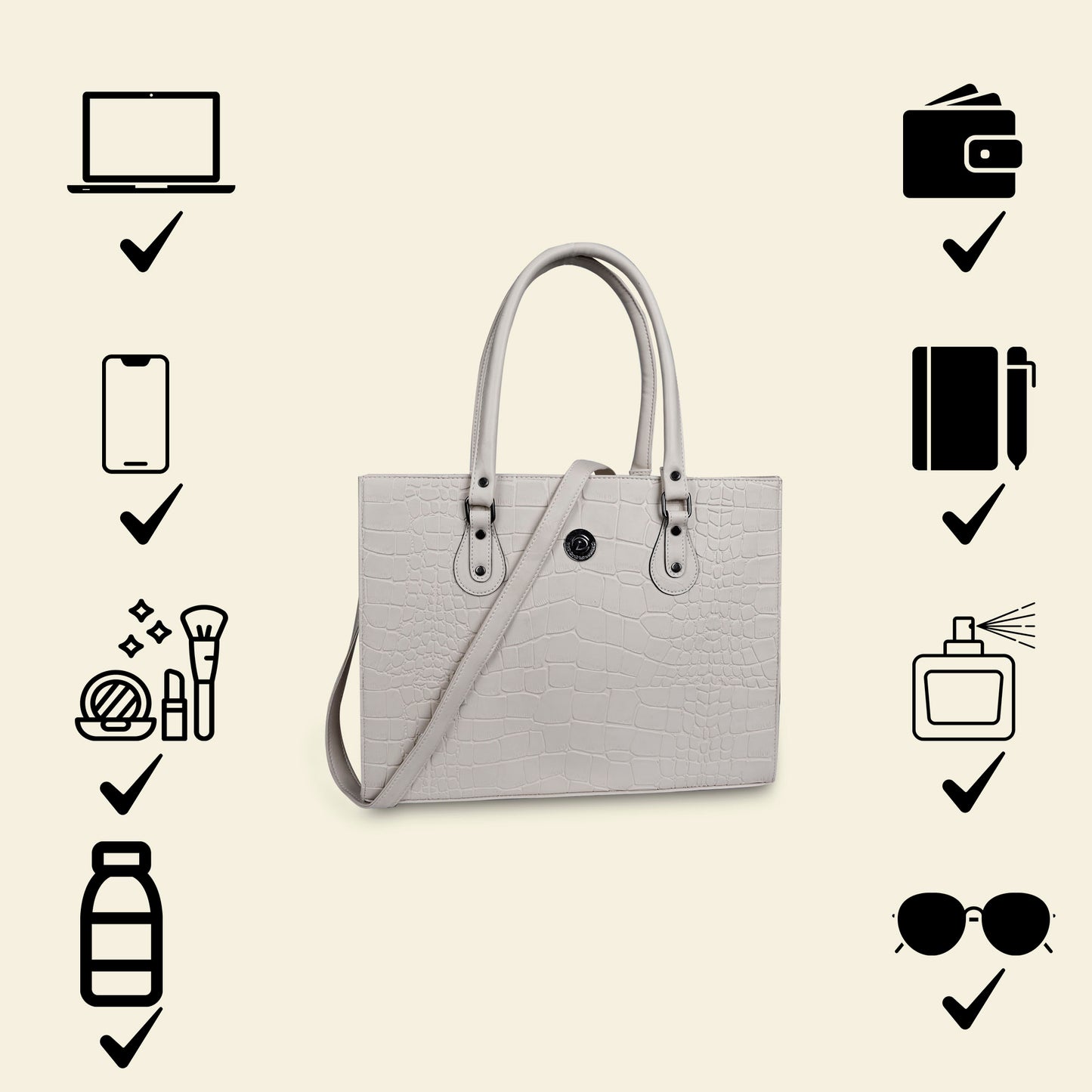 PRD Craft - Croco Laptop Bag for Women