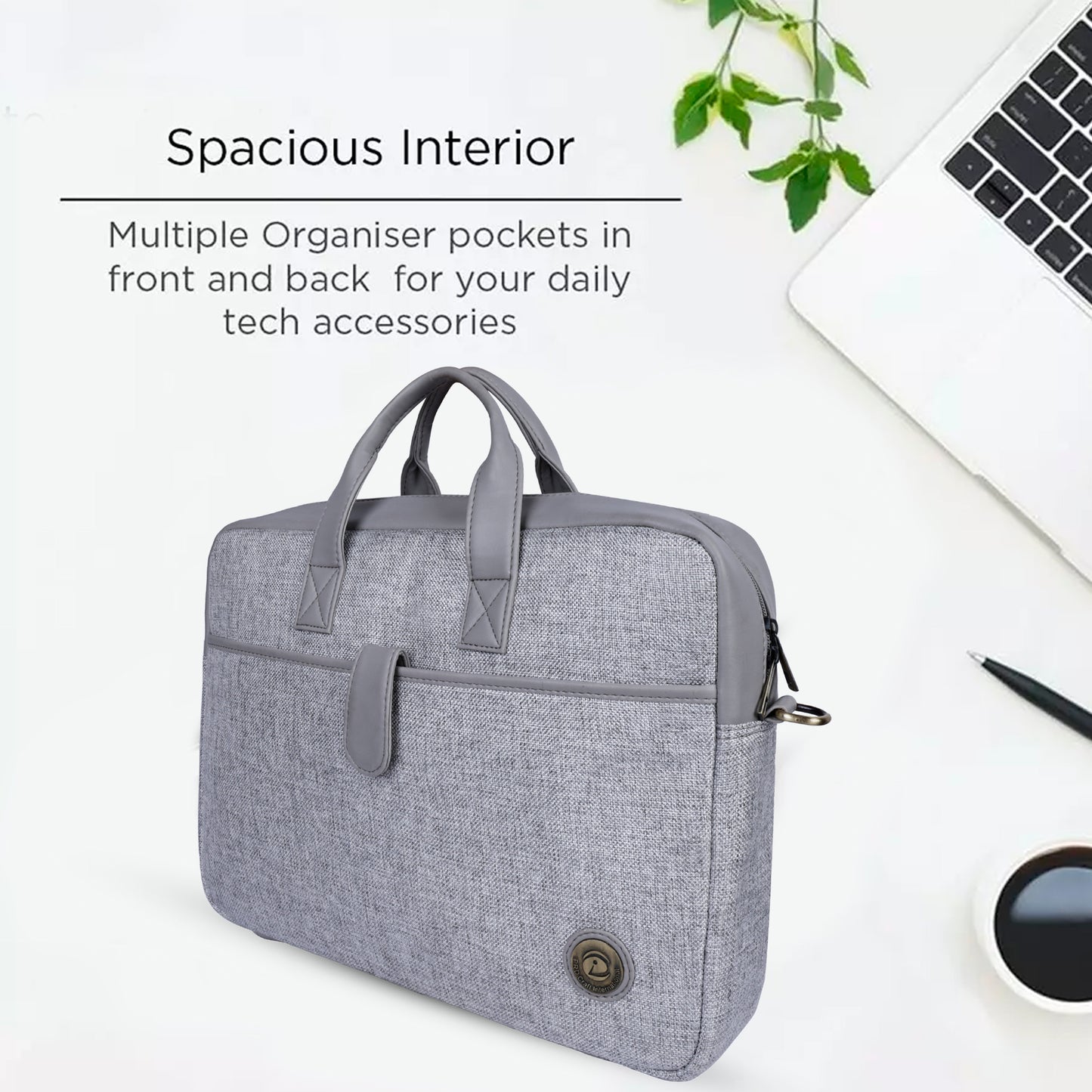 Jute Leather Briefcase for Men And Women