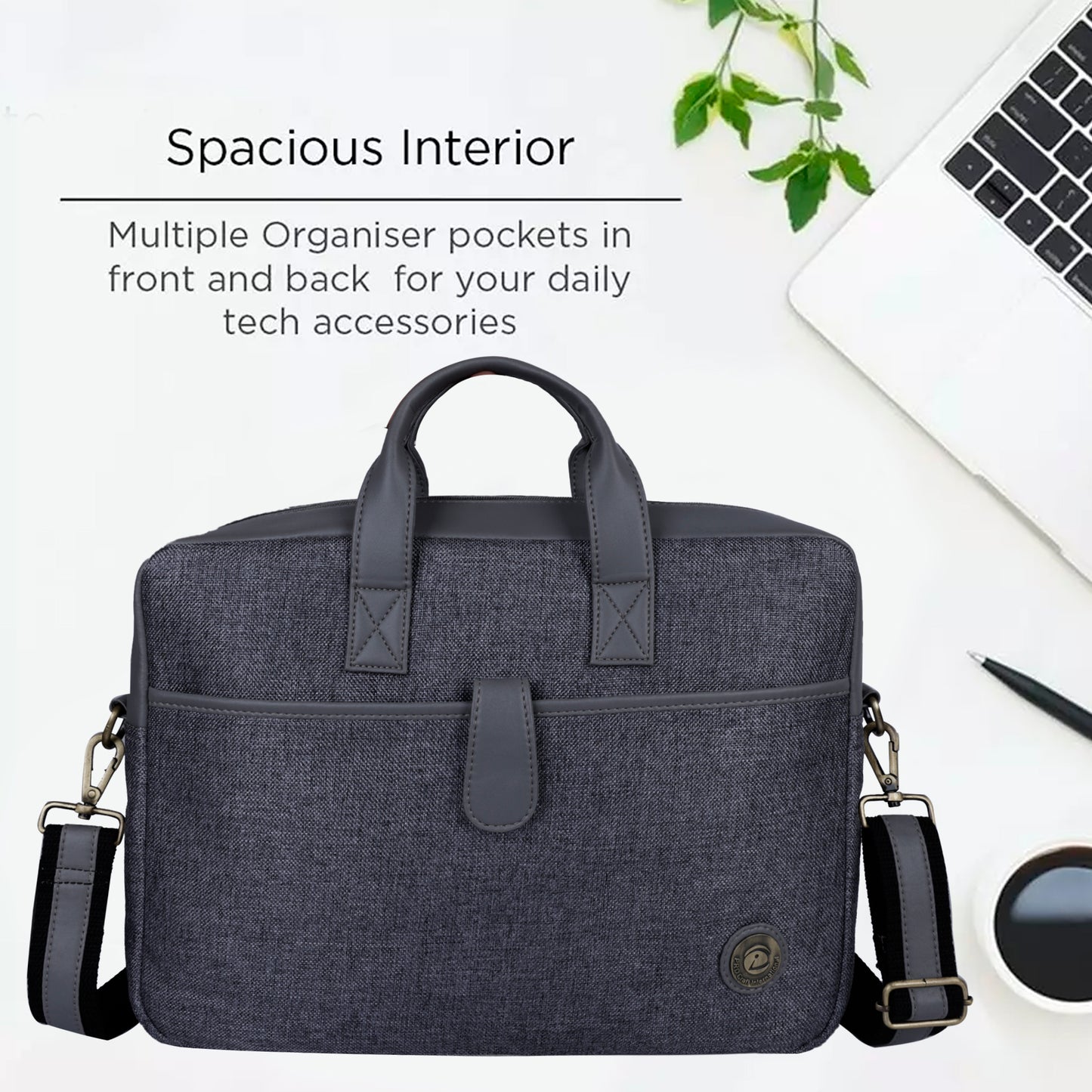 Jute Leather Briefcase for Men And Women