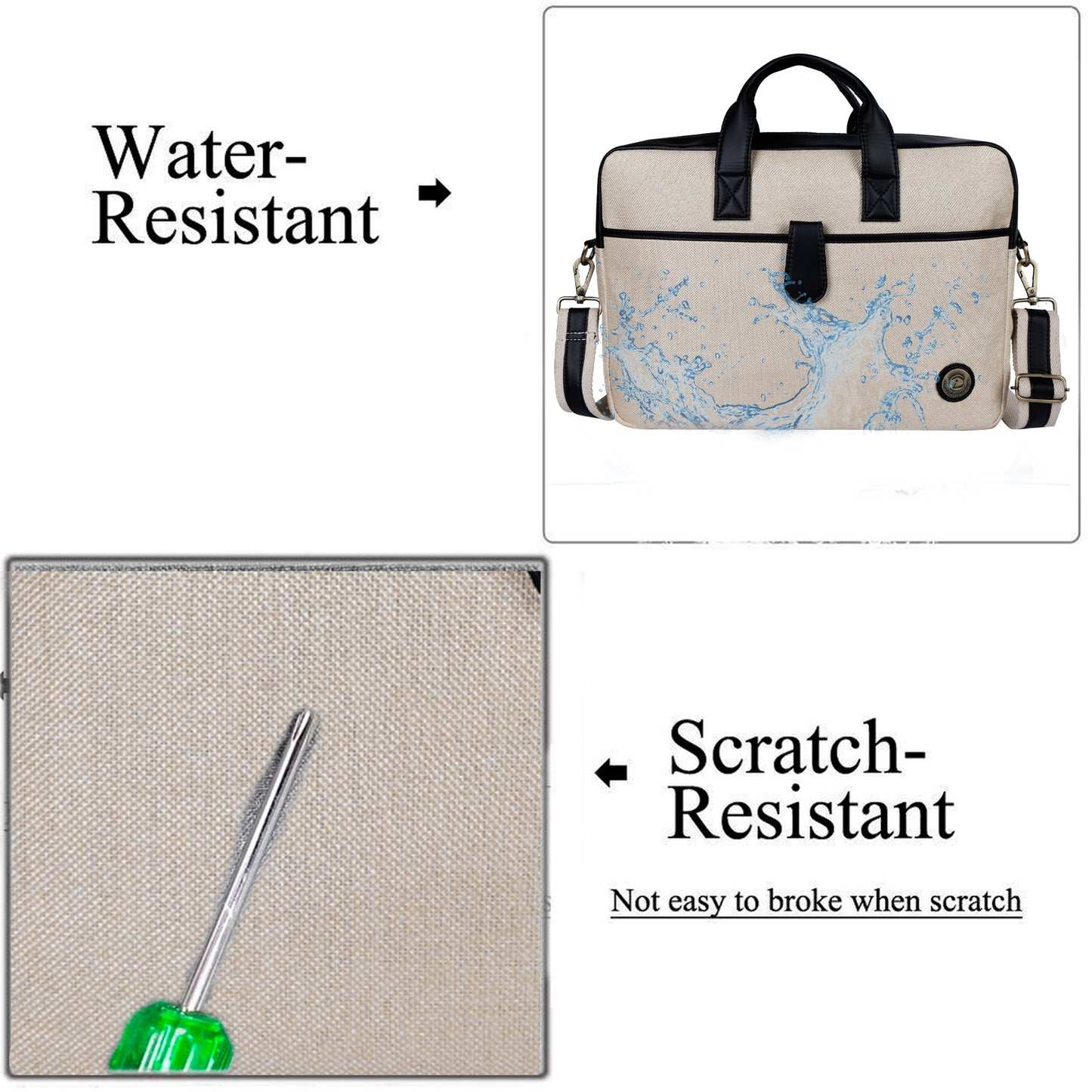 Jute Leather Briefcase for Men And Women