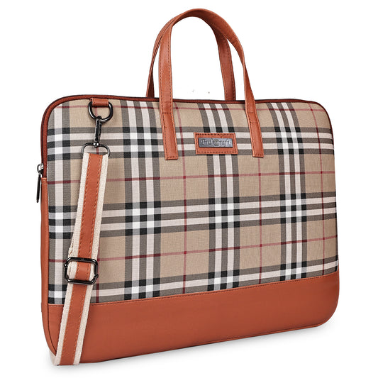 Grid Pattern Laptop Sleeve Bag