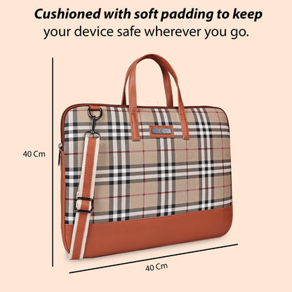 Grid Pattern Laptop Sleeve Bag