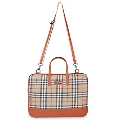 Grid Pattern Laptop Sleeve Bag