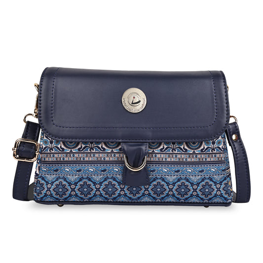 Multicolor Boho Floral Print Flap Sling Bag for Women