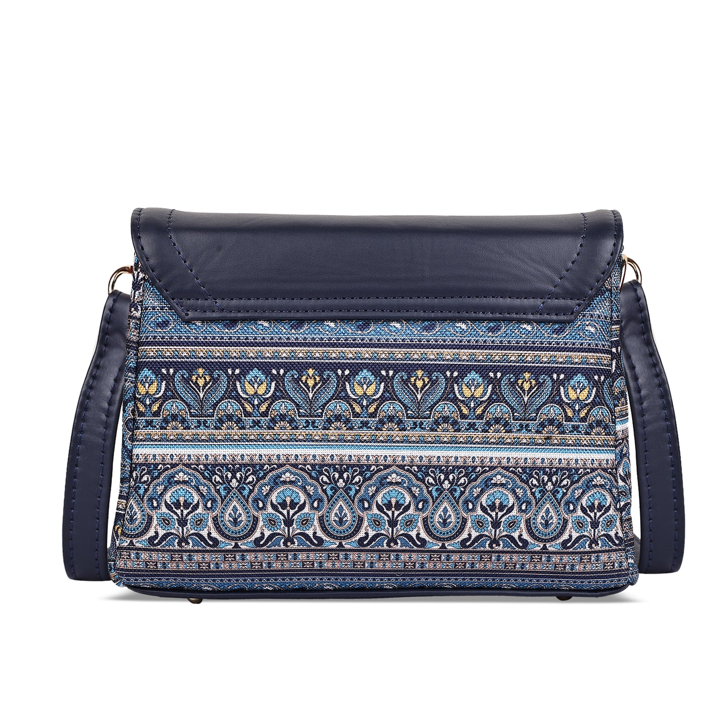 Multicolor Boho Floral Print Flap Sling Bag for Women