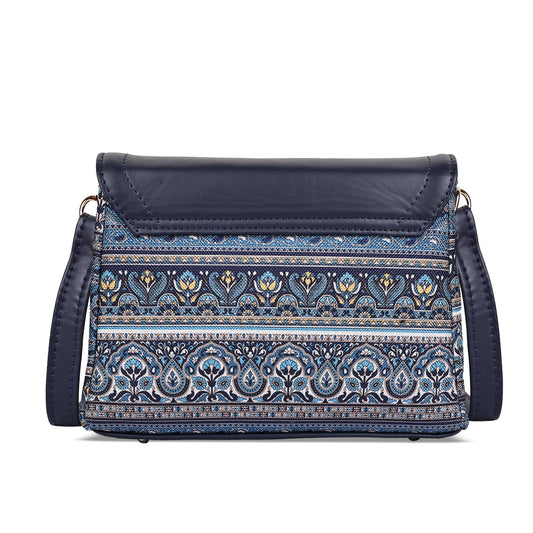 Multicolor Boho Floral Print Flap Sling Bag for Women