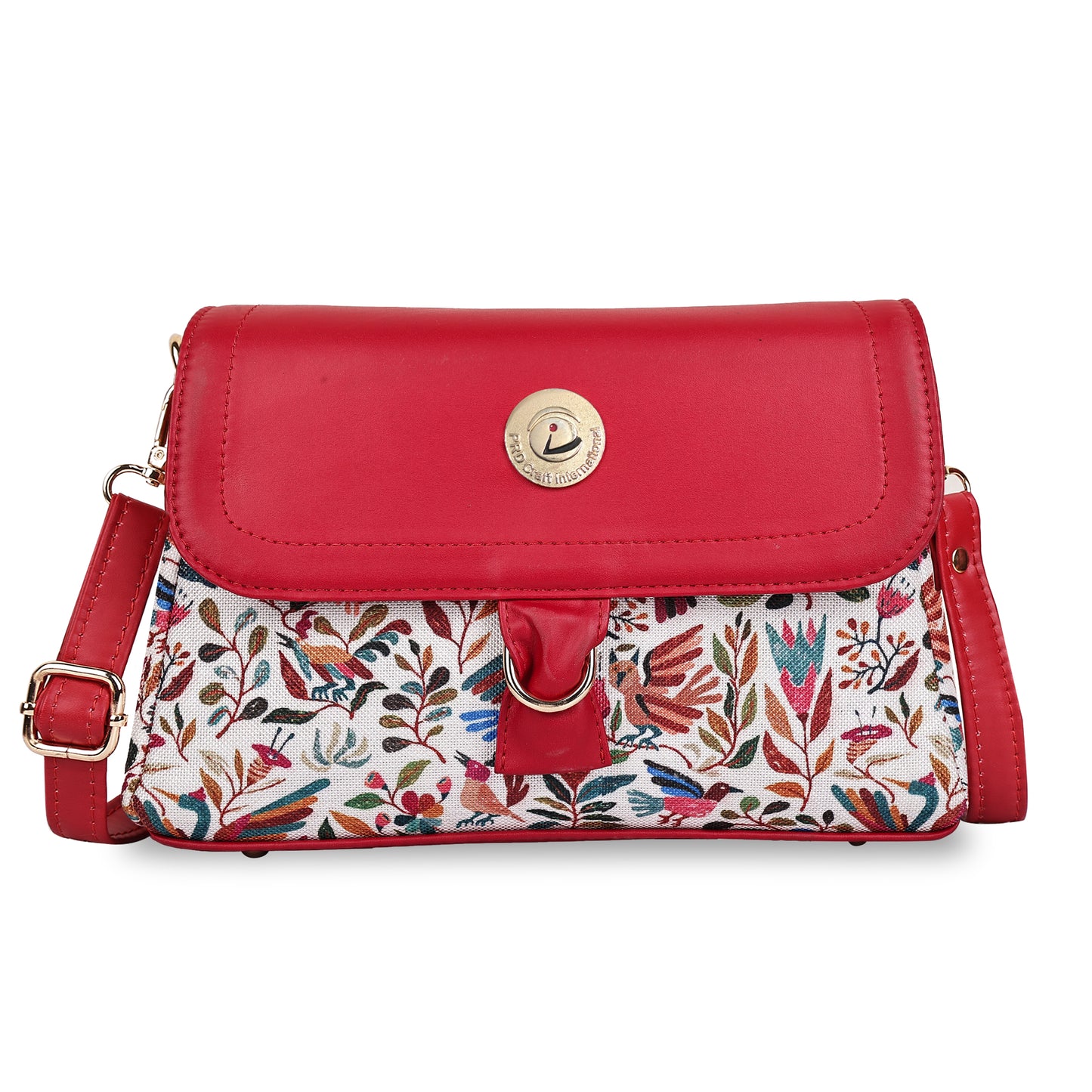 Multicolor Boho Floral Print Flap Sling Bag for Women