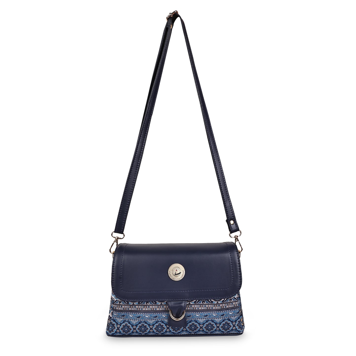 Multicolor Boho Floral Print Flap Sling Bag for Women
