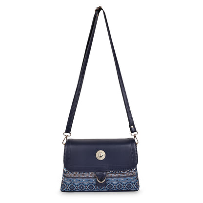 Multicolor Boho Floral Print Flap Sling Bag for Women