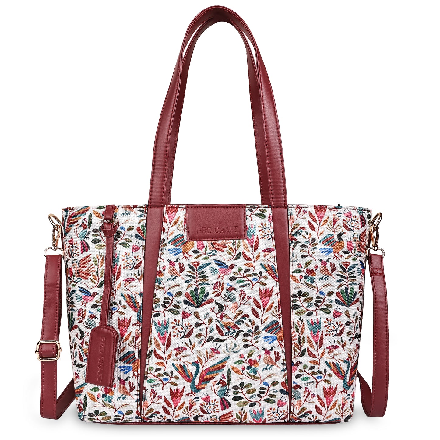 Multicolor Boho Floral Print Tote Handbag for Women