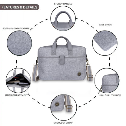 Jute Leather Briefcase for Men And Women