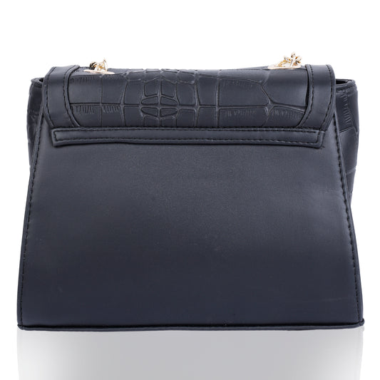 Faux Leather Crocodile Texture Sling Bag