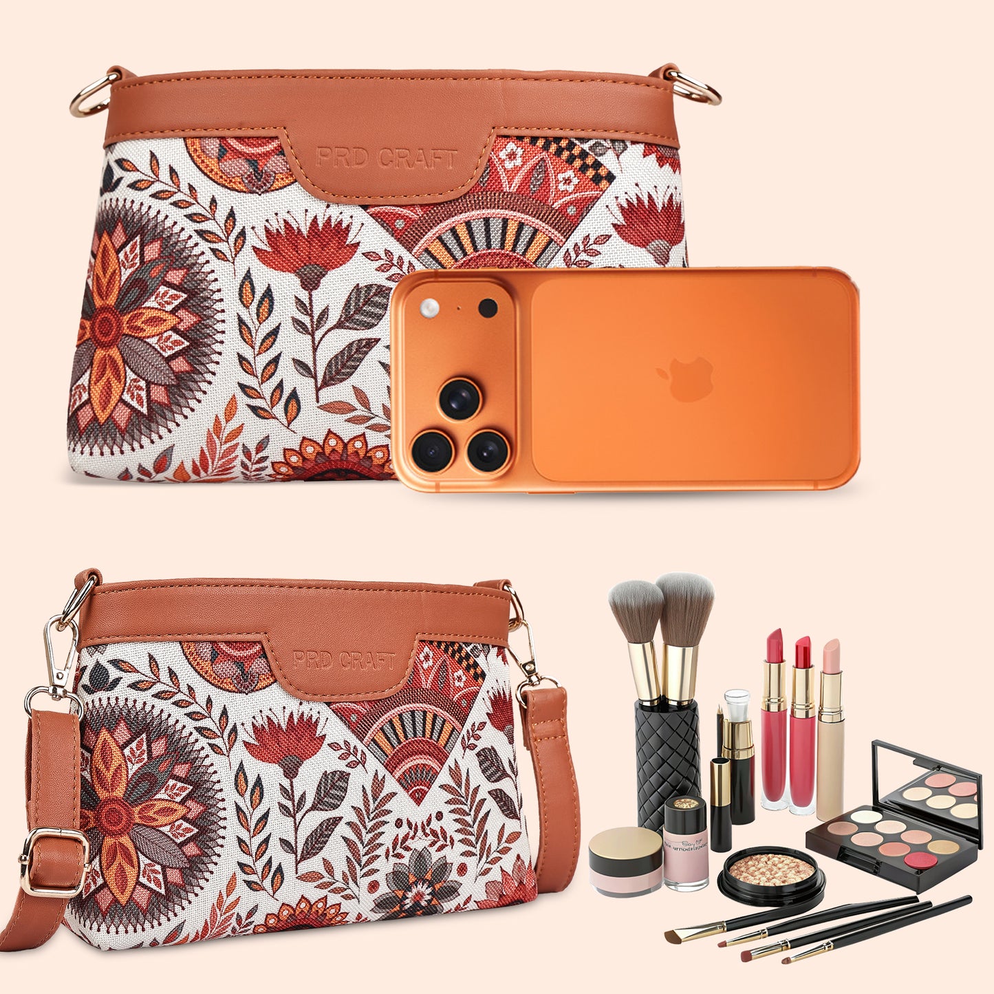 Boho Floral Printed Sling Bags for Women