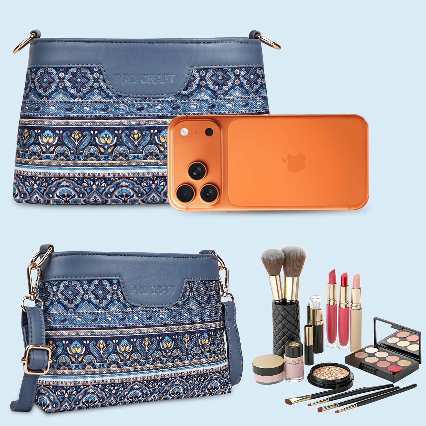 Boho Floral Printed Sling Bags for Women