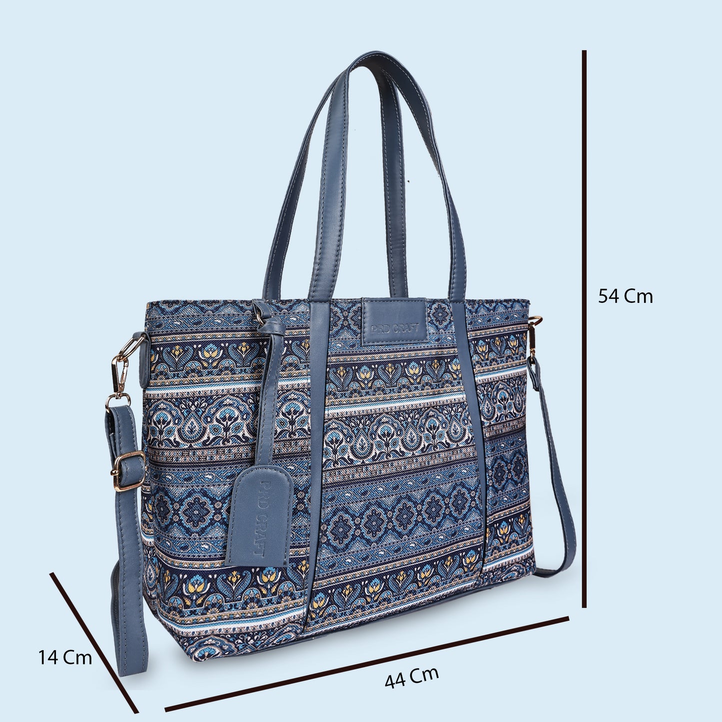 Multicolor Boho Floral Print Tote Handbag for Women