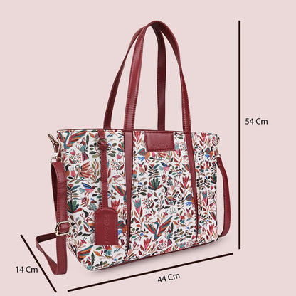 Multicolor Boho Floral Print Tote Handbag for Women