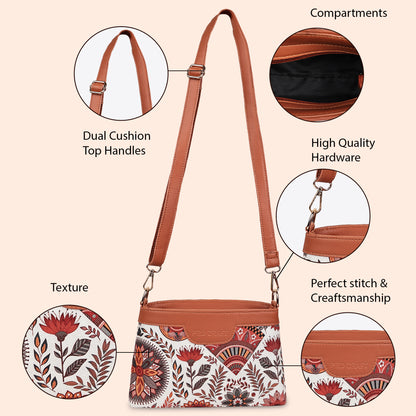 Boho Floral Printed Sling Bags for Women