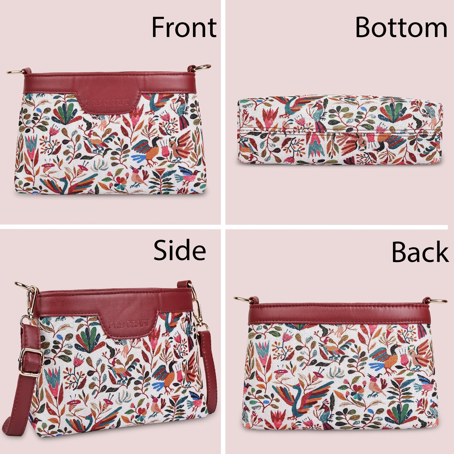 Boho Floral Printed Sling Bags for Women