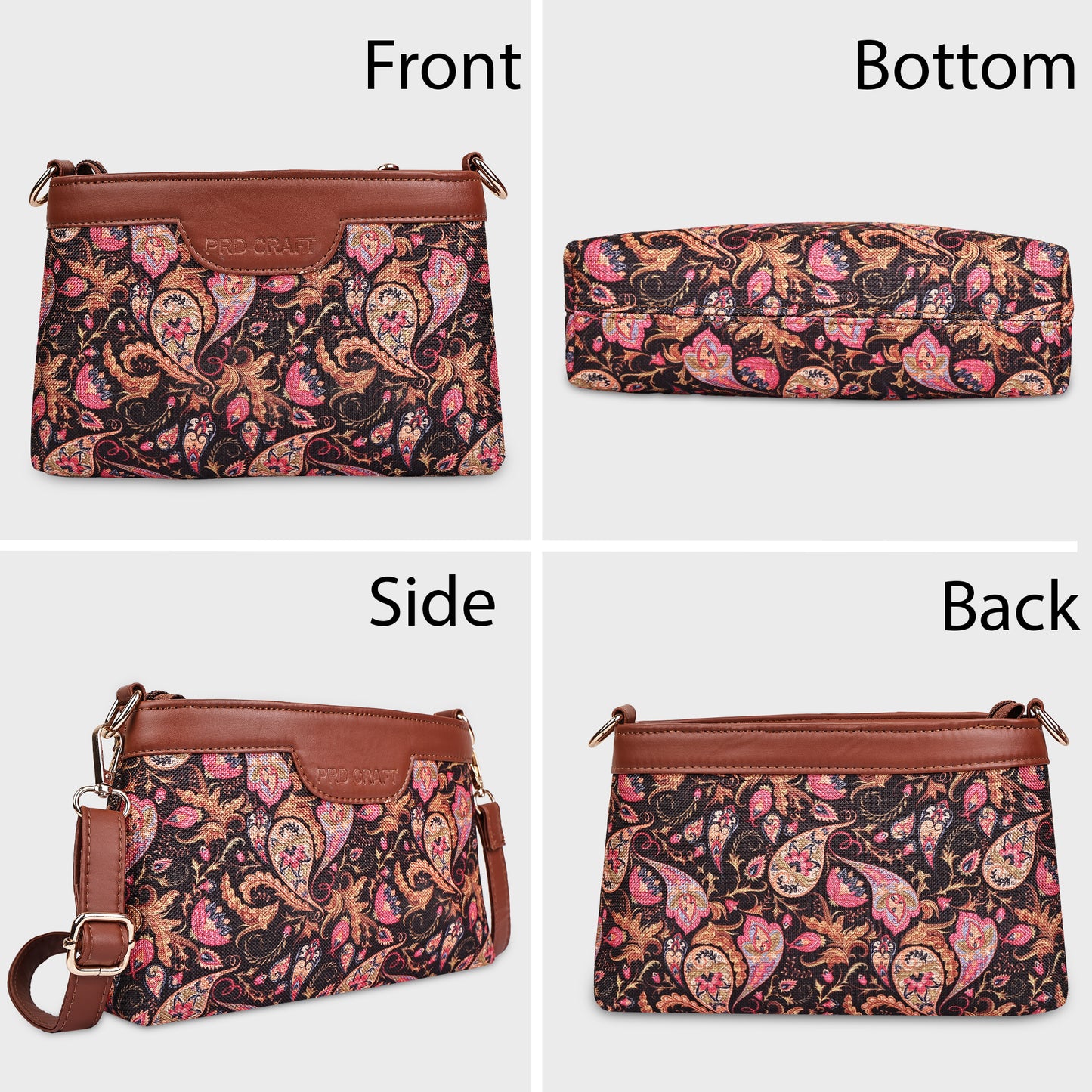 Boho Floral Printed Sling Bags for Women