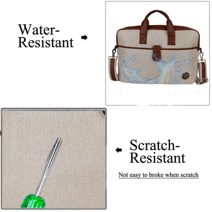 Jute Leather Briefcase for Men And Women
