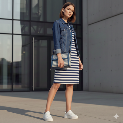 blue satchel sling bag​