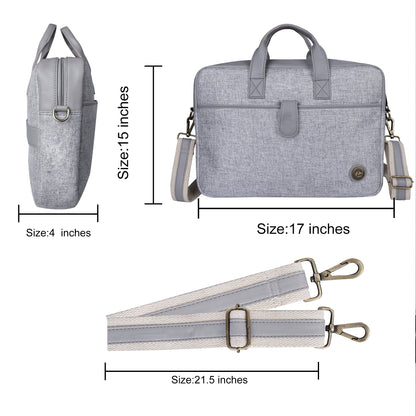 Jute Leather Briefcase for Men And Women