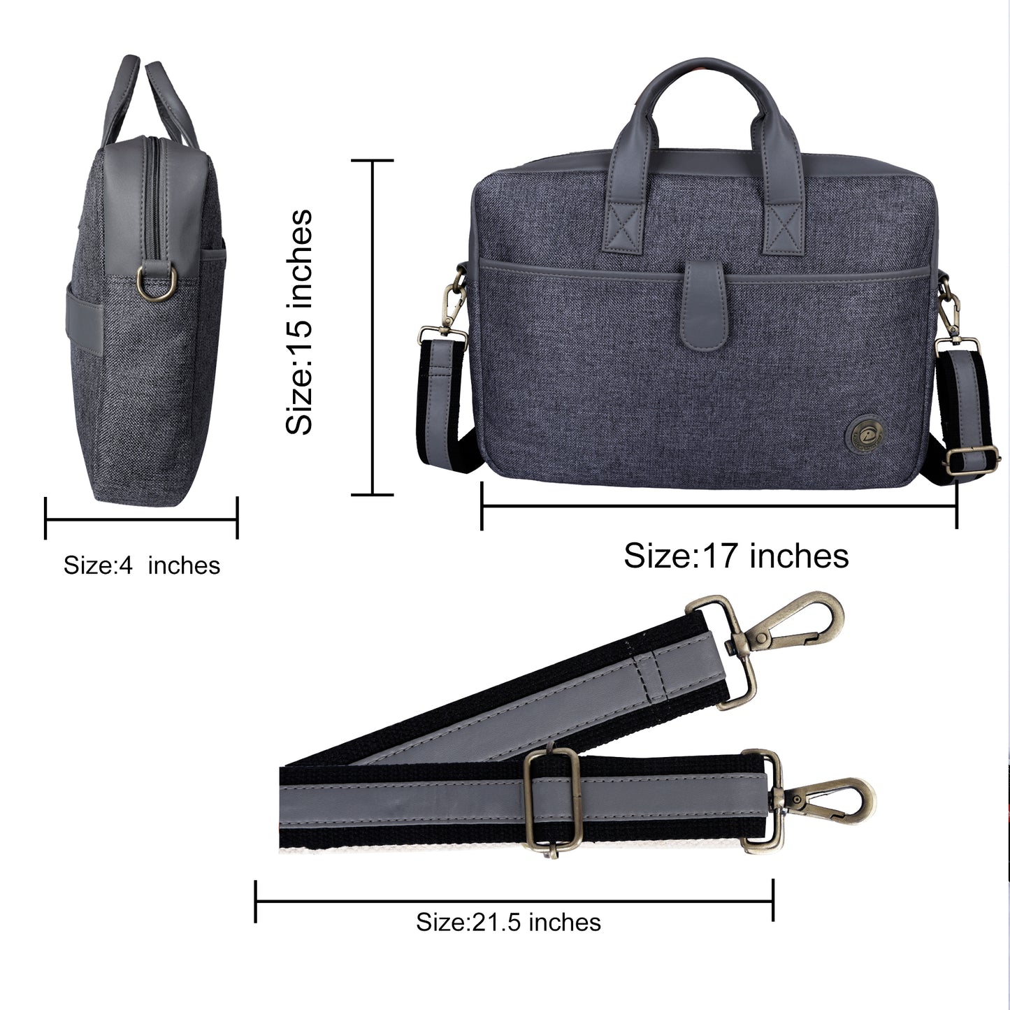 Jute Leather Briefcase for Men And Women