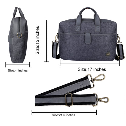 Jute Leather Briefcase for Men And Women