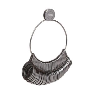 PRDCraft Metal Ring Sizer Universal US European Sizes 36pcs | Ring Sizer Flat Rings for Jewellery Making | Jewellery Repair & Hobby Crafts DIY