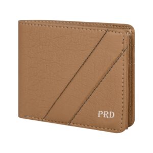 Tan Brown PU Leather Wallet for Men, 3 Card Slot – PRDCraft