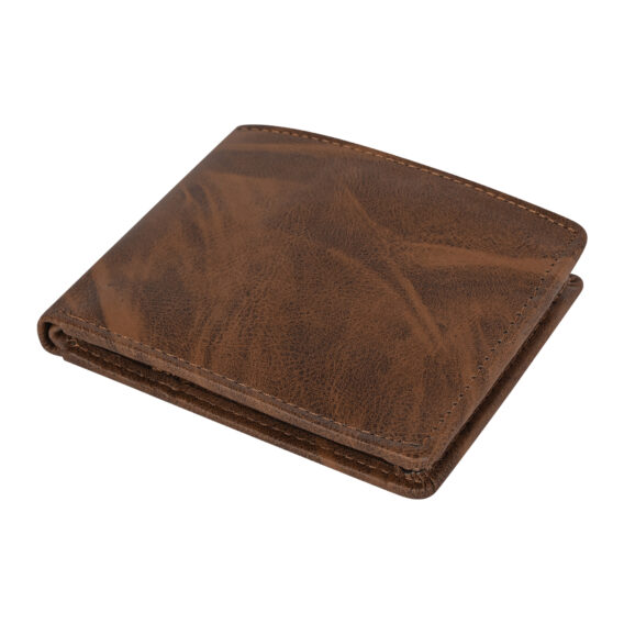 Men Artificial Leather Wallet Brown