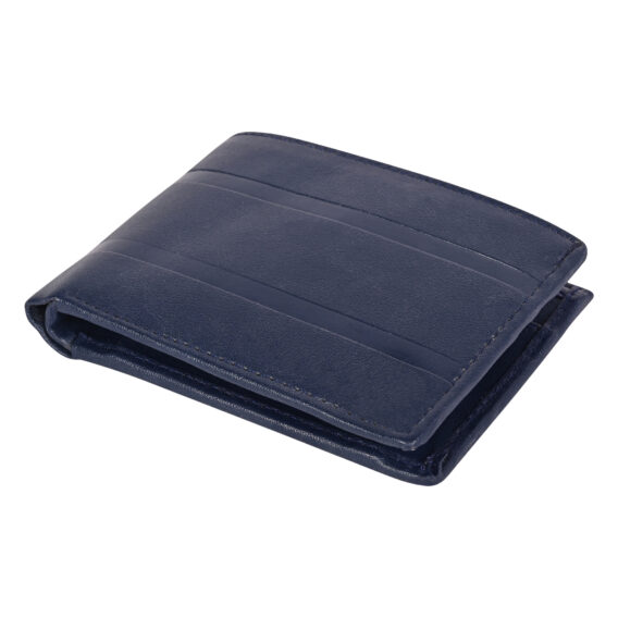Blue PU Leather Wallet for Men's