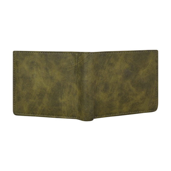 Green PU Leather Wallet for Men's