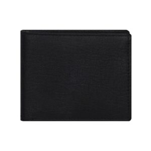 PRDCraft Men’s Leather Wallet 1 Coin Pocket / 6 Card Holder /2 Hidden Compartment /2 Currency Slots / 1 ID Slot/SIM/SD Card Holder (Black Color)